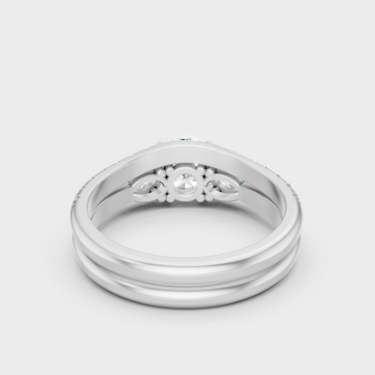  Luxury 950 Platinum Engagement Set With A Certified Round Lab Diamond