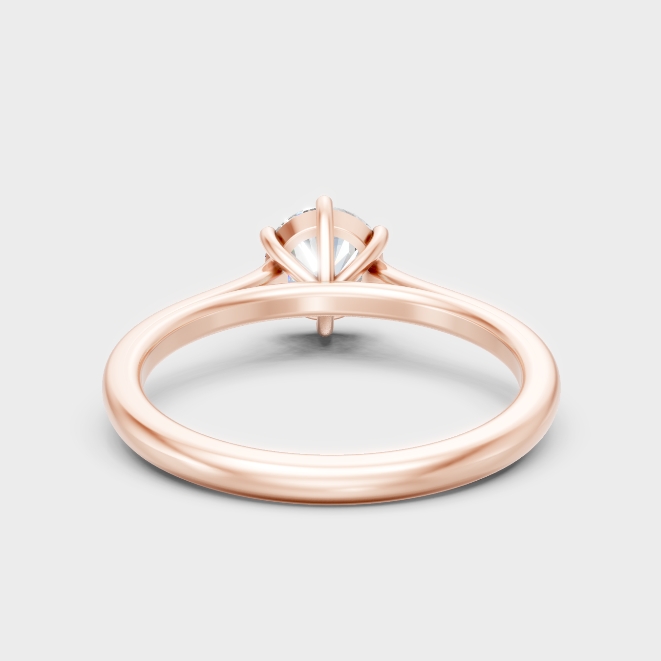 Luxury Rose Gold Engagement Ring With A Certified Round Lab-Grown Diamond