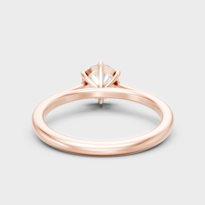 Luxury Rose Gold Engagement Ring With A Certified Round Lab-Grown Diamond