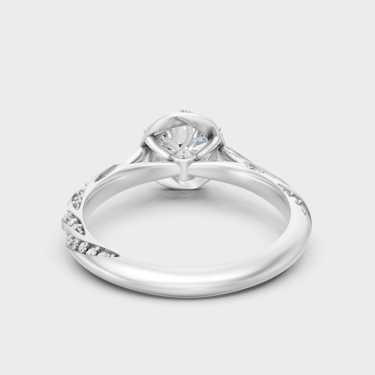 Luxury 950 Platinum Engagement Ring With A Certified Round Lab-Grown Diamond