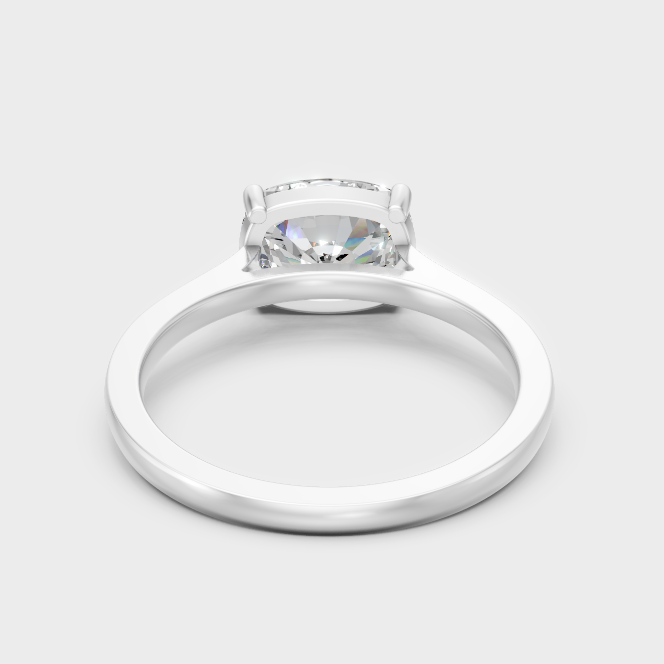 Premium 950 Platinum Cushion Solitaire Lab Diamond Ring For Ethical Jewelry