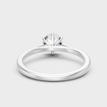 Premium White Gold Jewelry Showcasing A Sustainable Round Diamond Solitaire