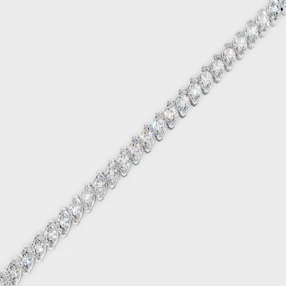 Certified Marquise Diamond Bracelet in Durable 950 Platinum Metal
