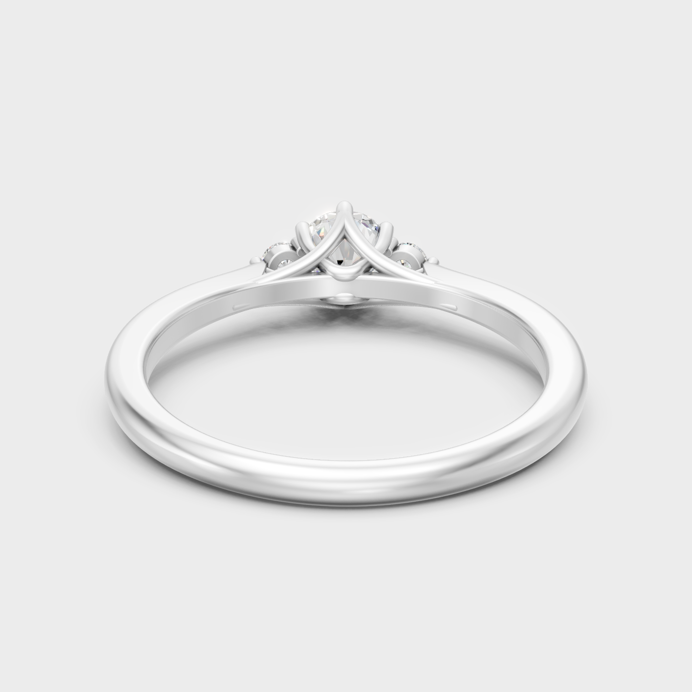 Premium White Gold Jewelry Showcasing A 0.76 Carat Round Lab Diamond Design