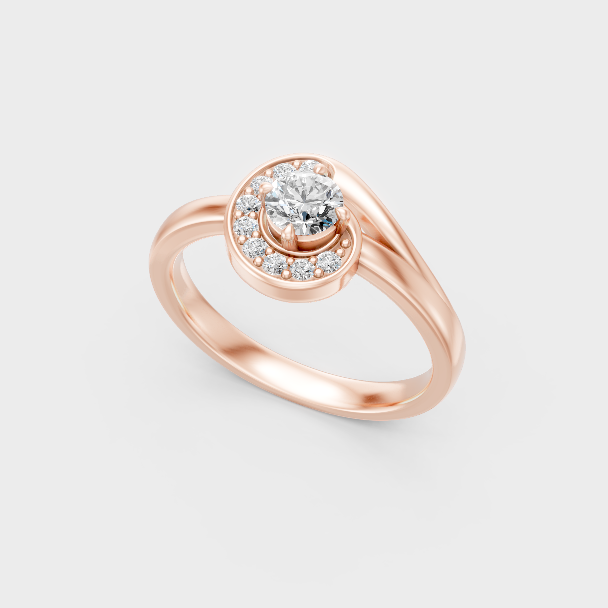 Rose Gold Round-Cut Lab-Grown Diamond Ring For Modern Ethical Luxury