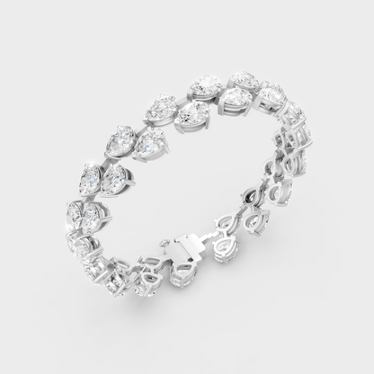 Luxury Pear Diamond Bracelet Platinum Jewelry