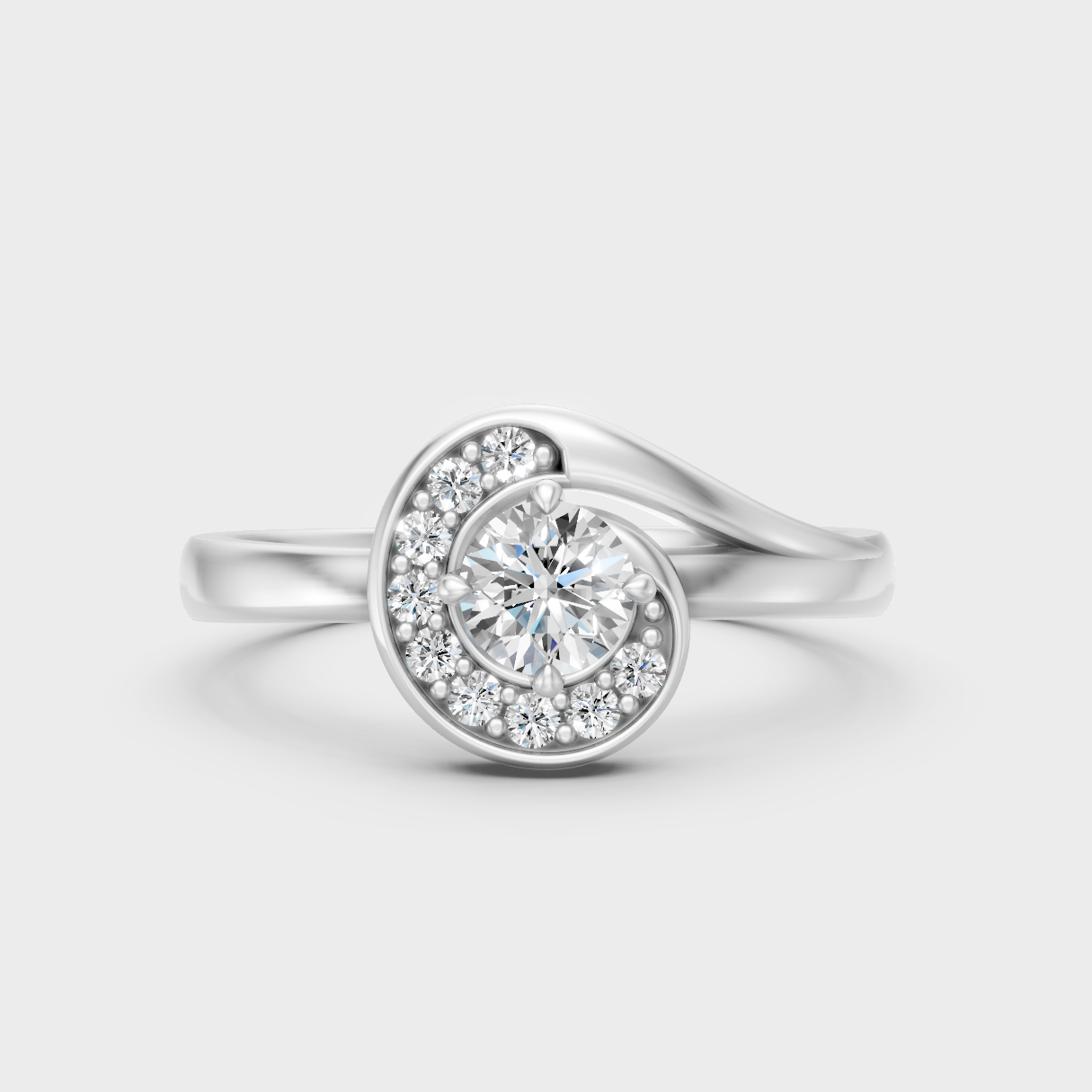 Premium 950 Platinum Round-Cut Lab-Grown Diamond Engagement Ring
