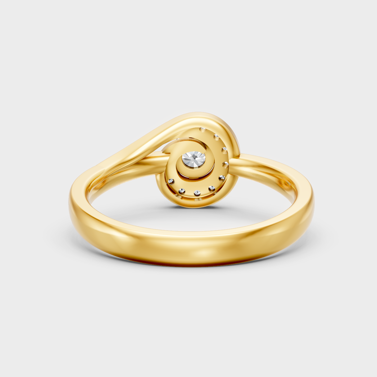 Hallmarked Yellow Gold Solitaire Ring With Brilliant Ethical Diamonds