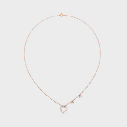 Rose Gold Round-Cut Lab-Grown Diamond Pendant For Modern Ethical Luxury