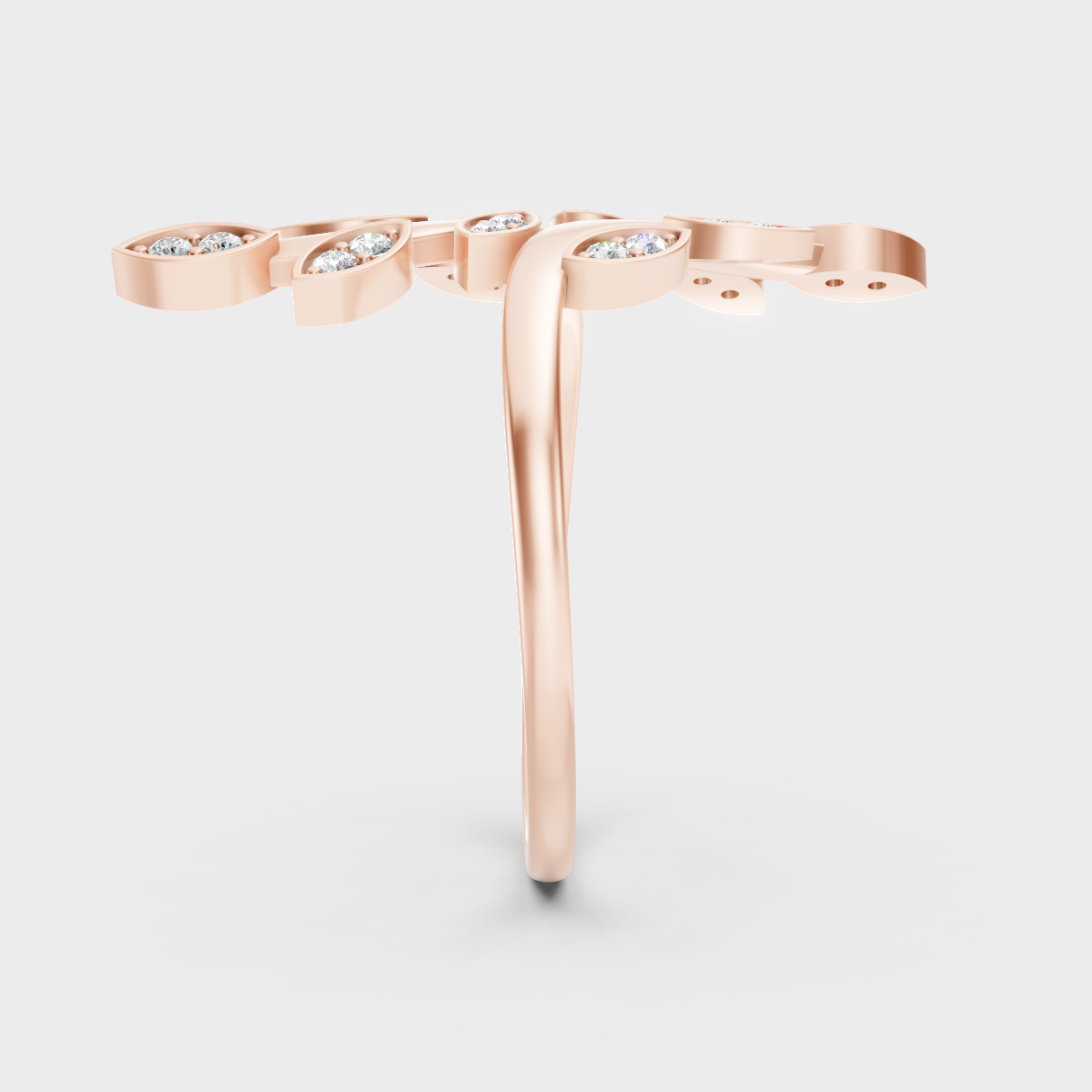 Rose Gold Round-Cut Lab-Grown Diamond Ring For Modern Ethical Luxury