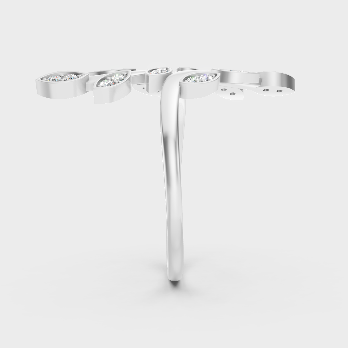 High-Polish 950 Platinum Round-Cut Lab Diamond Ring For A Sophisticated Look