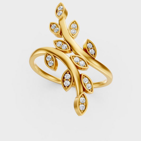 Classic Yellow Gold Solitaire Engagement Ring Featuring A Round Lab Diamond