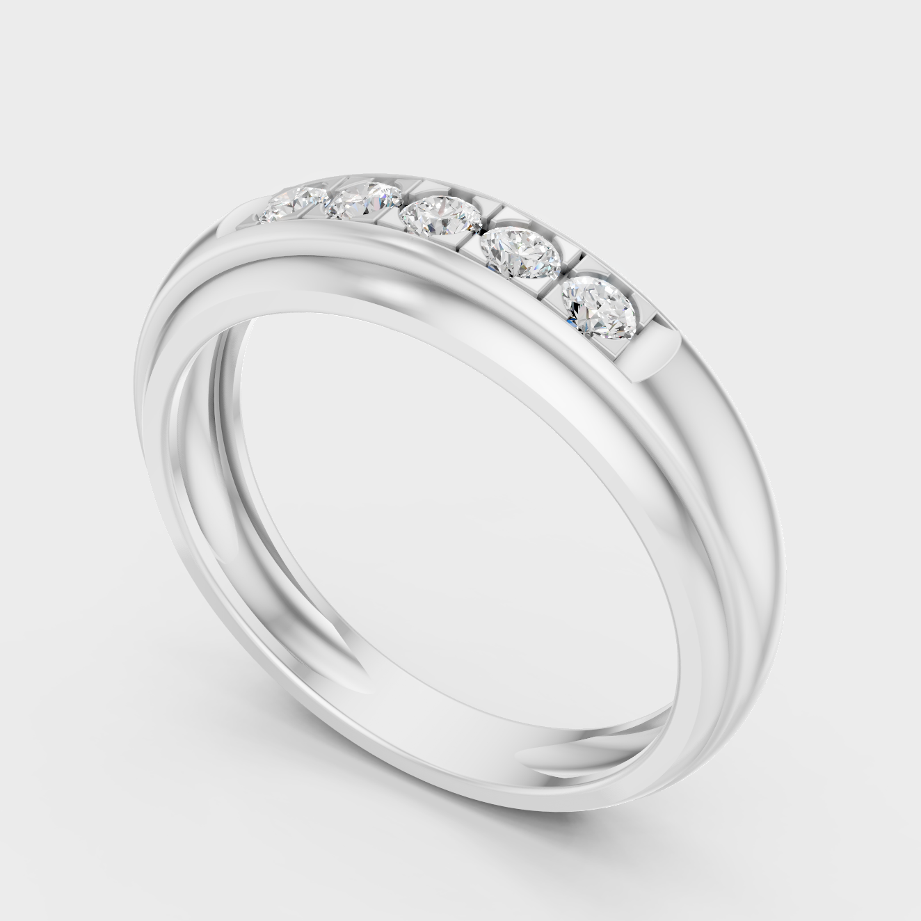 Platinum Fine Jewelry Mens Diamond Ring Modern Design