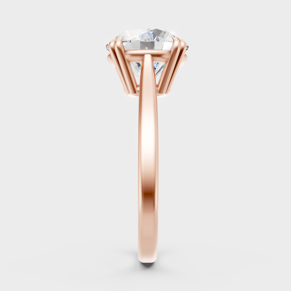 Modern 2.79ct Lab-Grown Diamond Engagement Ring Rose Gold
