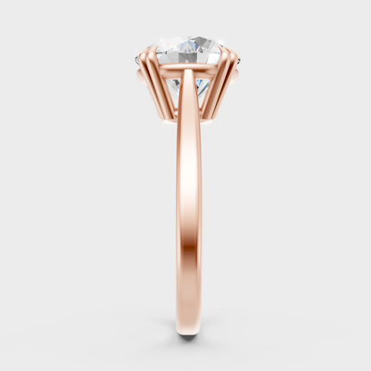 Modern 2.79ct Lab-Grown Diamond Engagement Ring Rose Gold