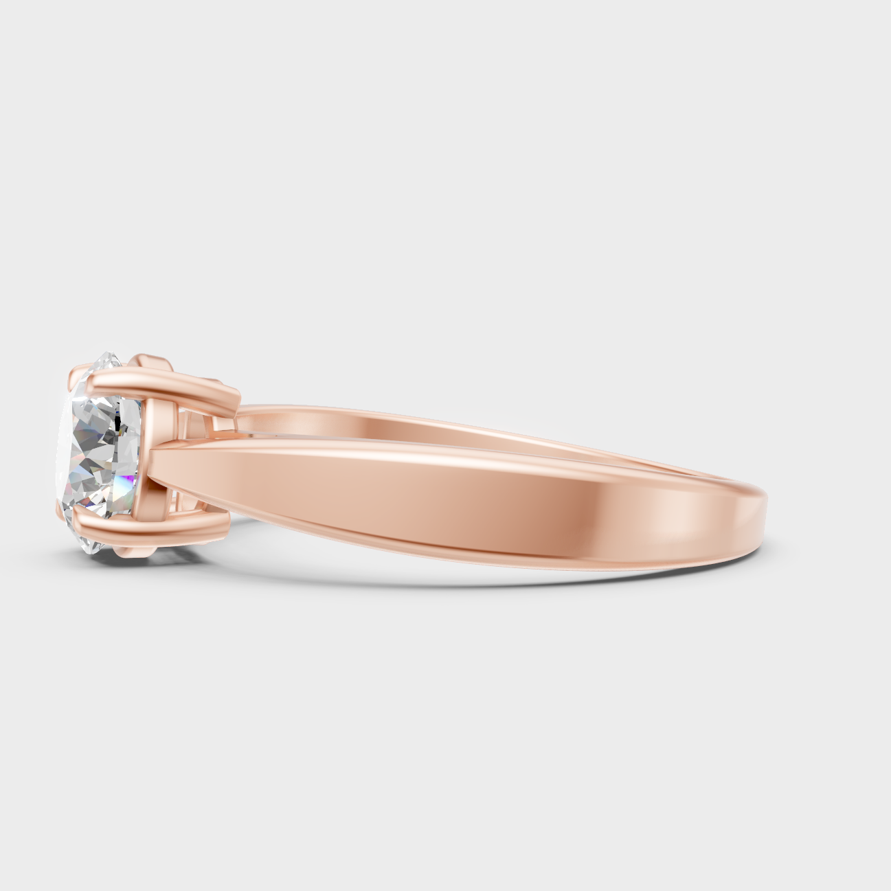 Timeless 1 Ct Lab Created Diamond Ring In Rose Gold Classic Design