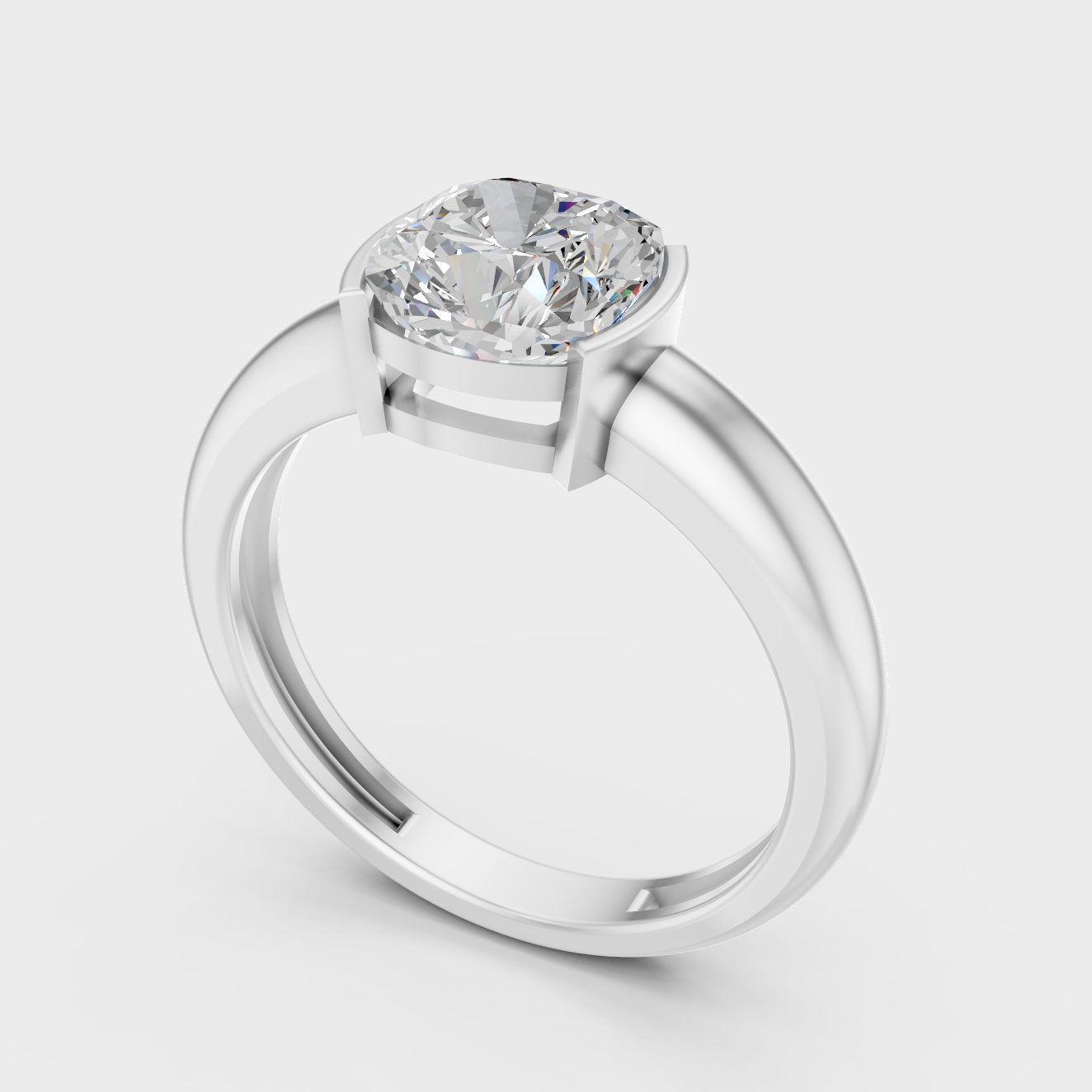 Platinum Fine Jewelry Cushion Diamond Engagement Ring
