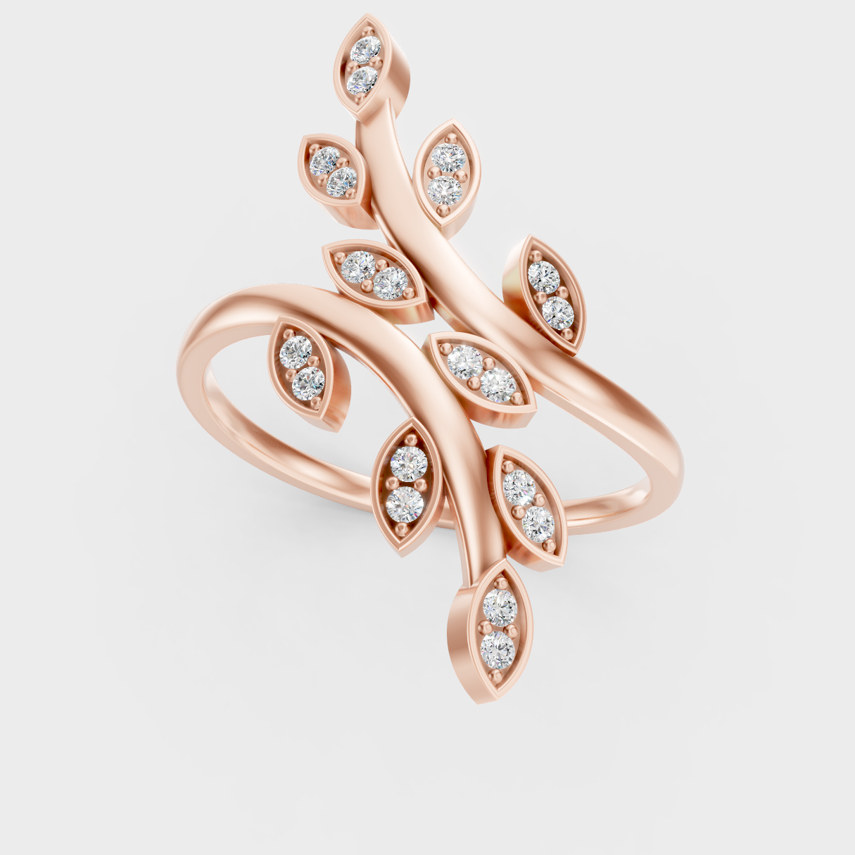 Hallmarked Rose Gold Solitaire Ring With Brilliant Ethical Diamonds