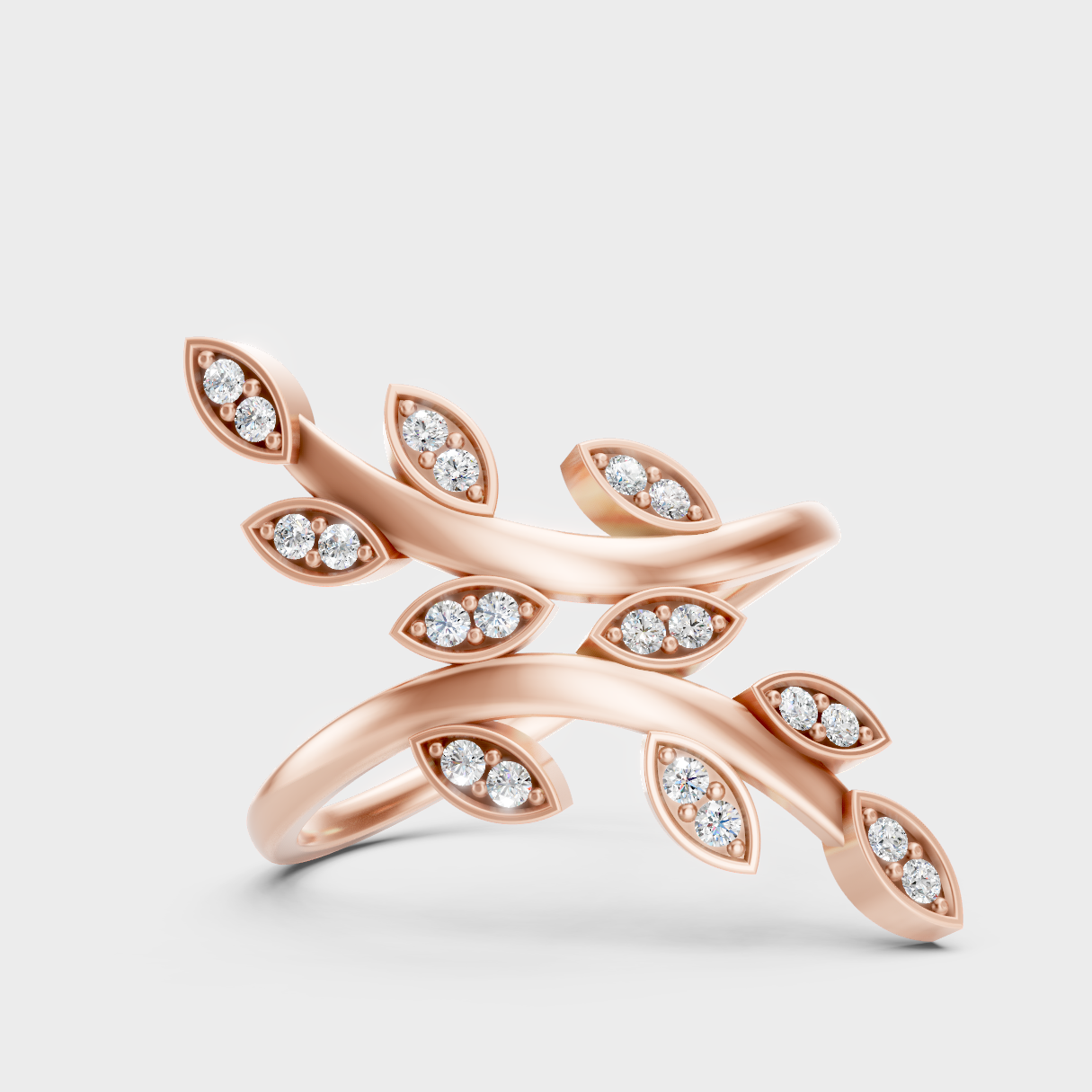 Unique Rose Gold Ring Featuring A Gli Certified Round Lab Diamond Solitaire