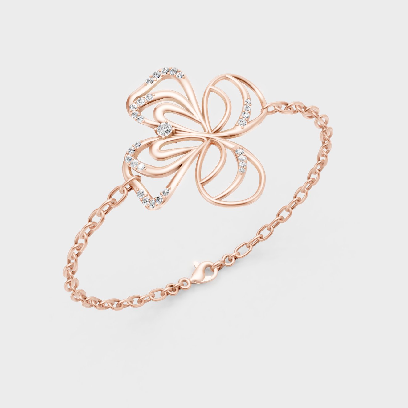 Rose Gold Luxury Round Diamond Bracelet 0.38 Ct Lab Grown Sophisticated Look