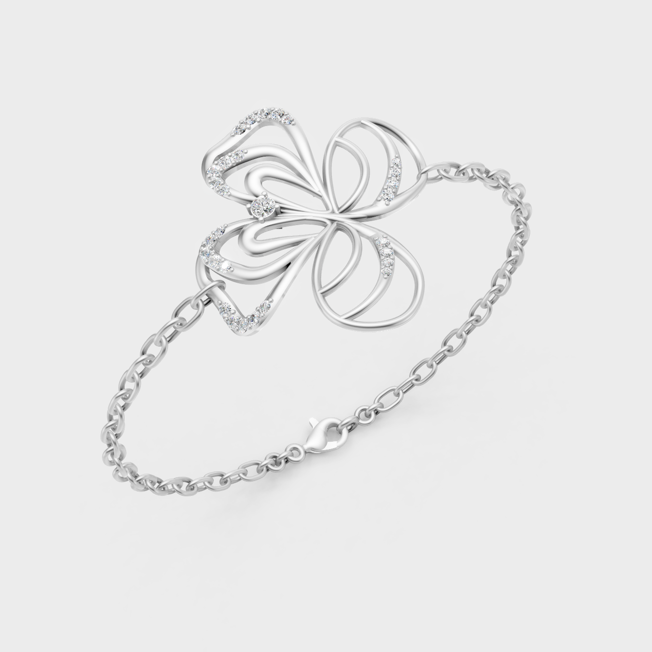 White Gold Round Diamond Bracelet 0.38 Ct Lab Grown Timeless Style