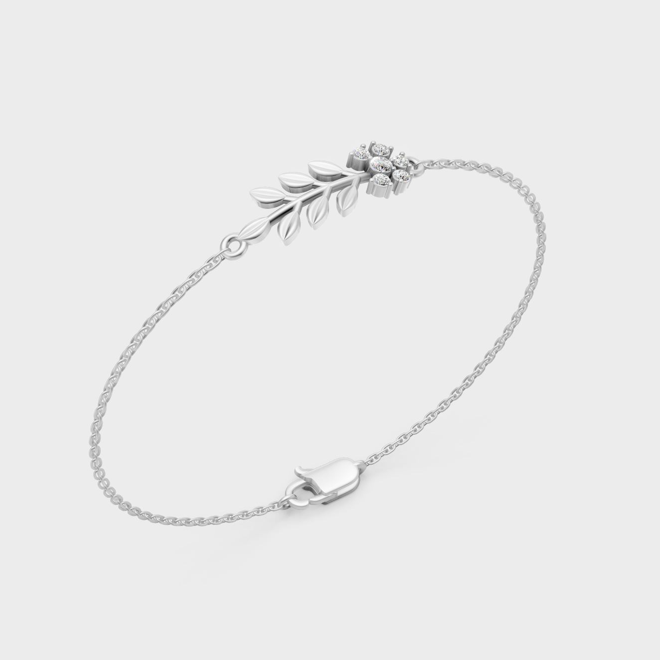 White Gold Round Diamond Bracelet 0.12 Ct Lab Grown Timeless Style