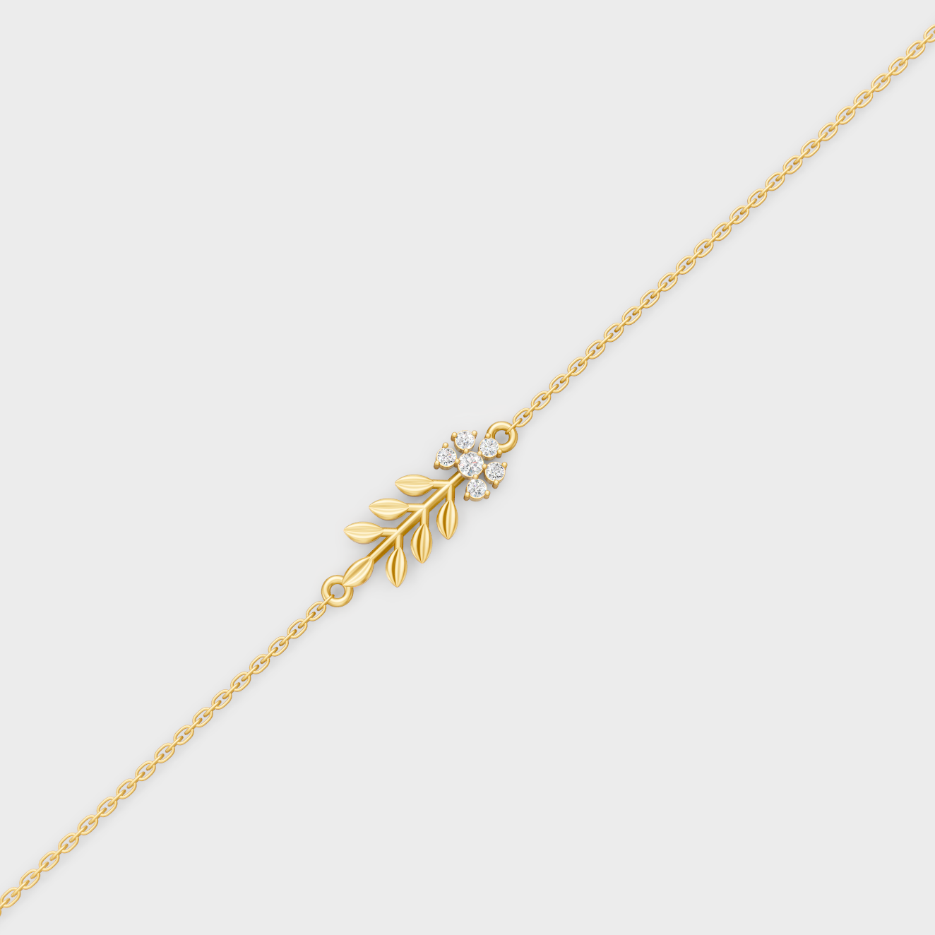 Yellow Gold Round Cut Diamond Bracelet 0.12 Ct Lab Created Everyday Sparkle