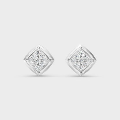 Platinum 950 Round Diamond Stud Earrings 0.64 Ct Refined Luxury Design