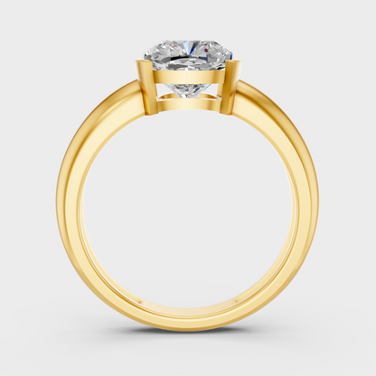 Yellow Gold Cushion Diamond Ring For Proposal And Anniversary