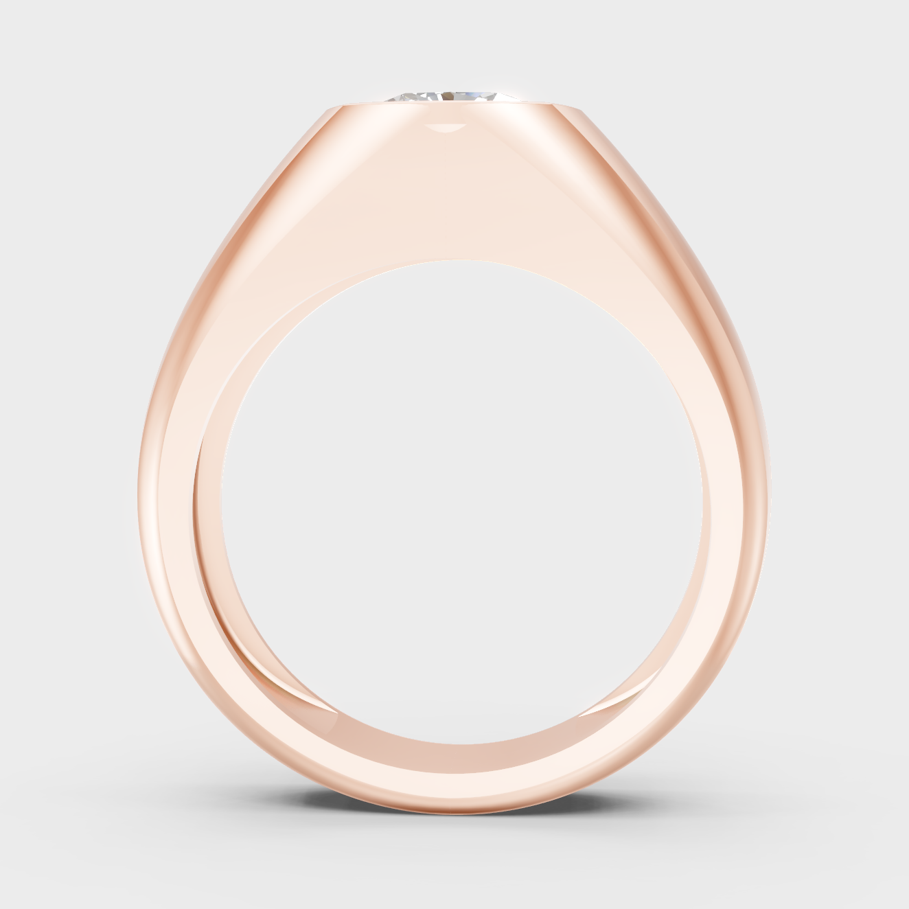 Rose Gold Mens Ring With Ethical Lab Diamonds