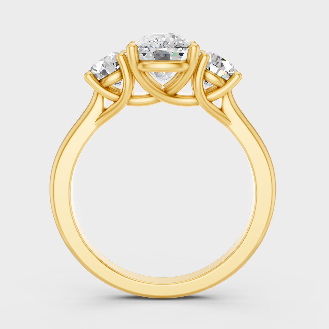 Yellow Gold Cushion Statement Ring Luxury Jewelry