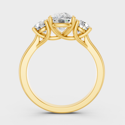 Yellow Gold Cushion Statement Ring Luxury Jewelry