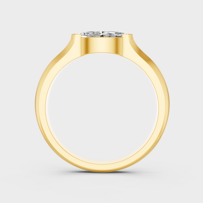 Yellow Gold Marquise Diamond Ring For Proposal And Anniversary