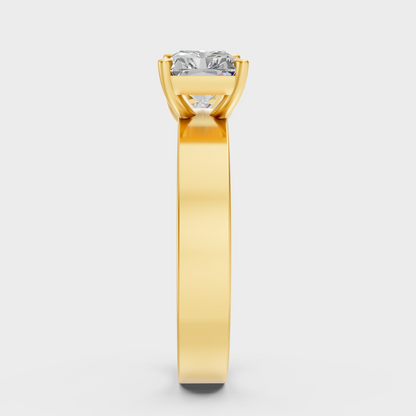 1.75 Ct Emerald & Round Lab-Grown Diamond Two-Stone Ring in