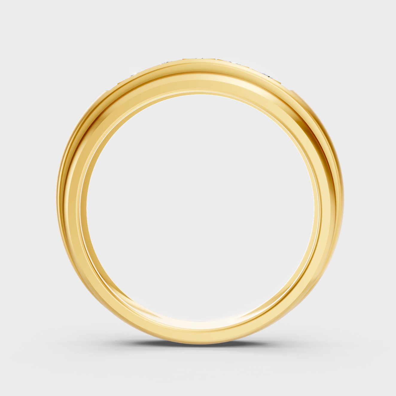 Yellow Gold Mens Diamond Ring For Everyday Luxury