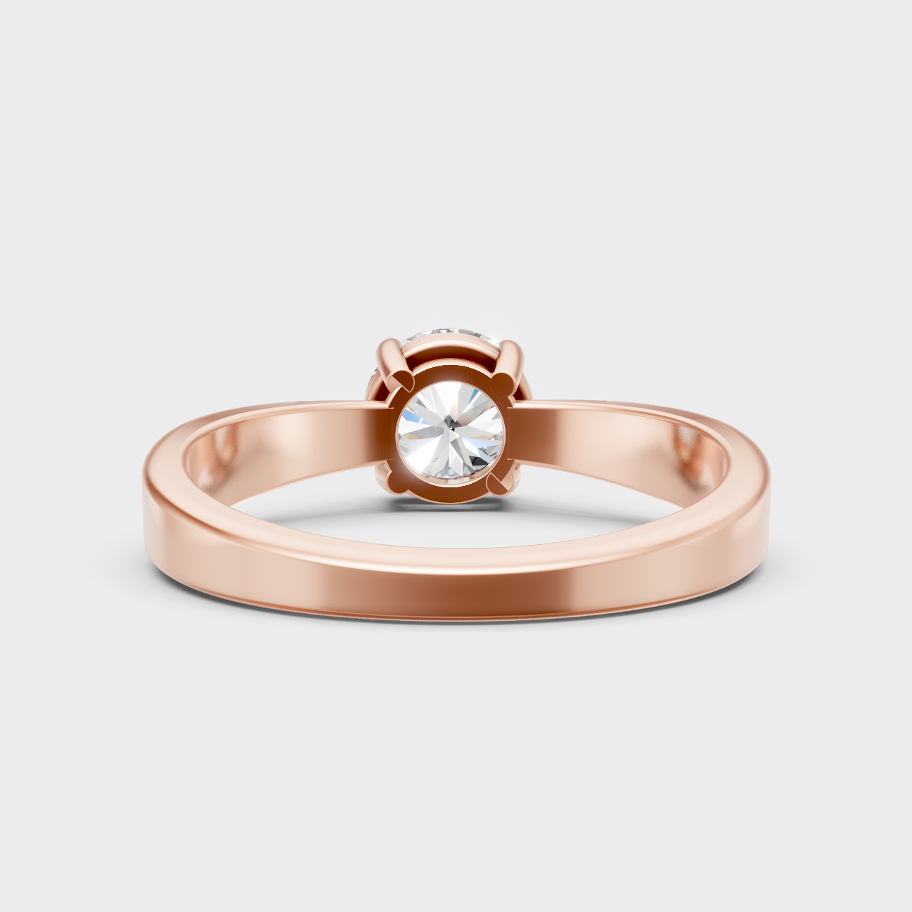 Ethical Lab Grown Diamond Engagement Ring In Rose Gold For Women 1 Carat