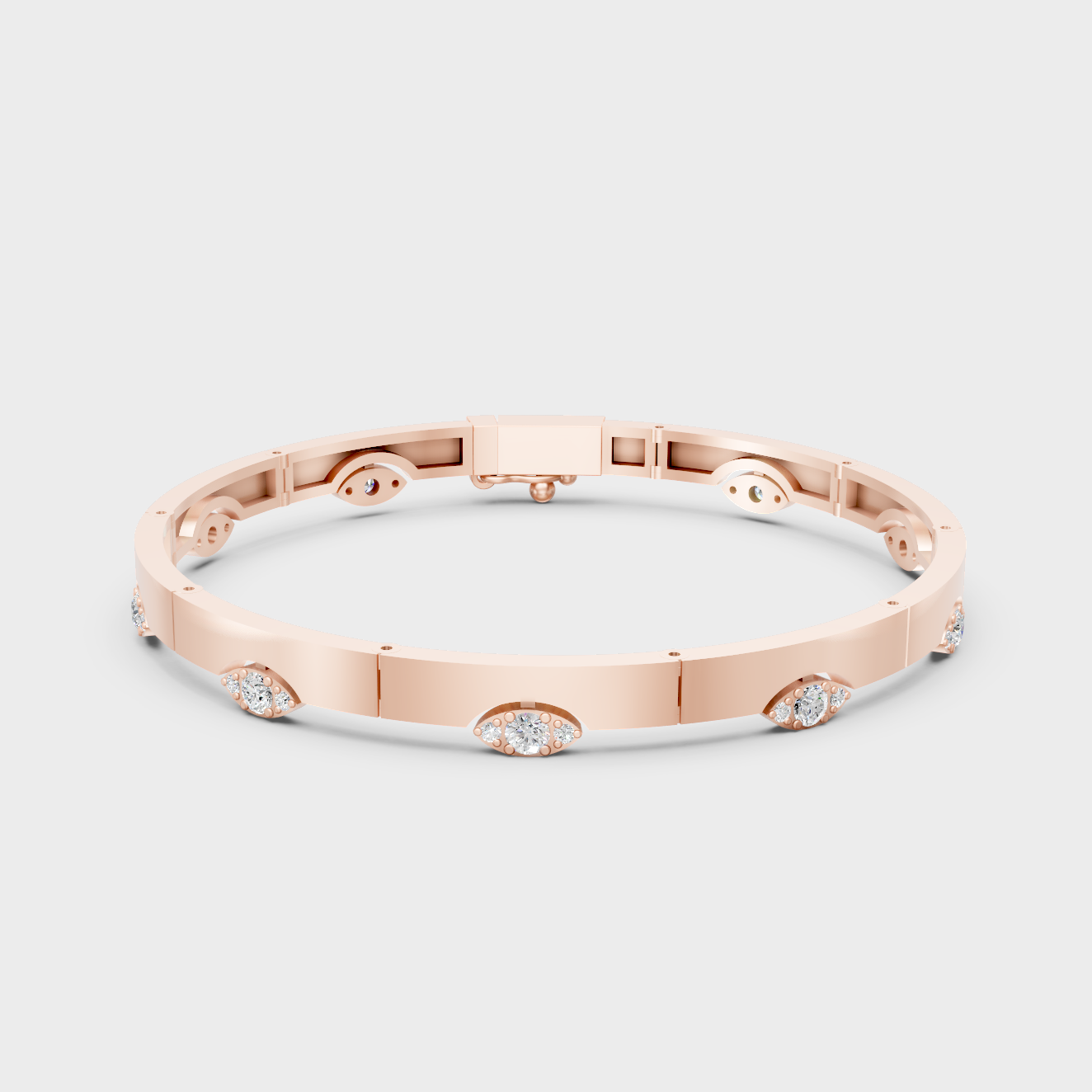 Elegant Round Diamond Bracelet 0.62 Ct Lab Grown In Rose Gold Premium Design