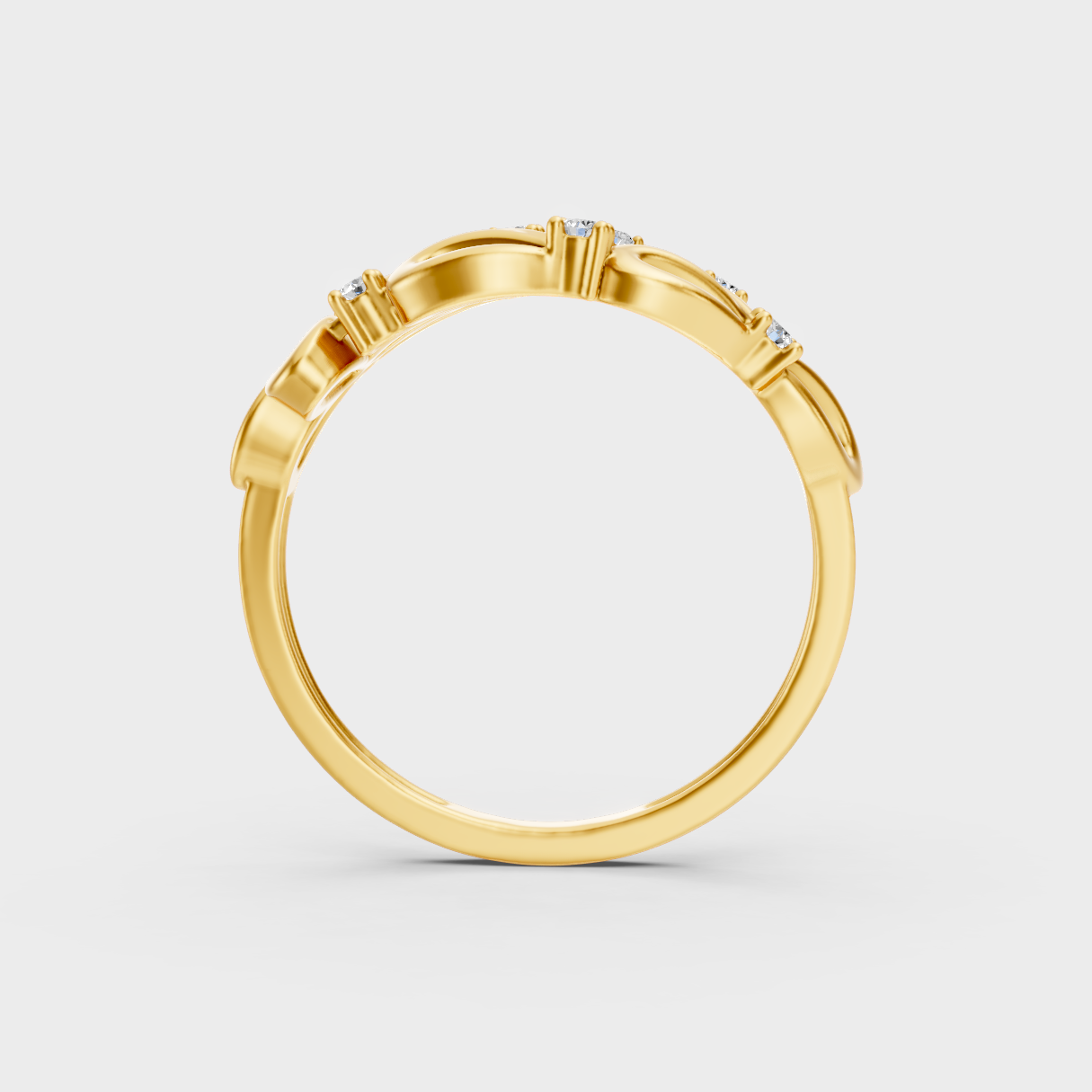 Yellow Gold Round Diamond Engagement Ring For A Minimalist And Ethical Style