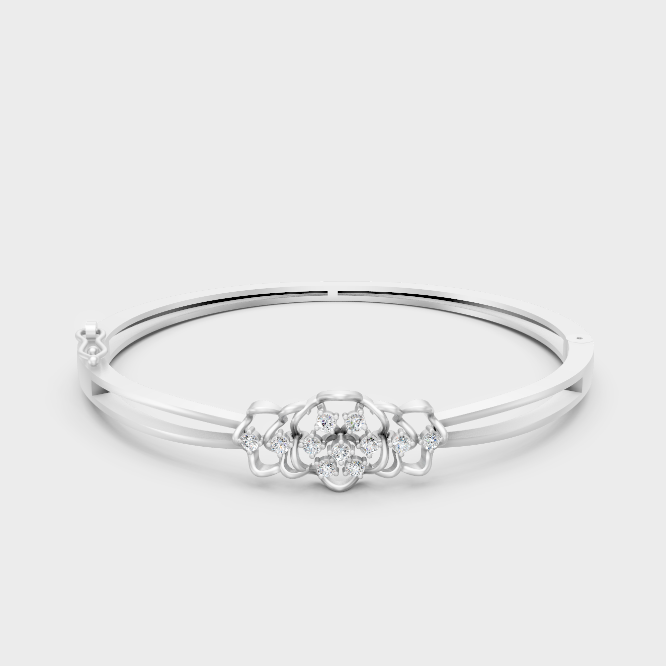 Platinum 950 Round Diamond Oval Bracelet 0.32 Ct Lab Grown Ethical Luxury