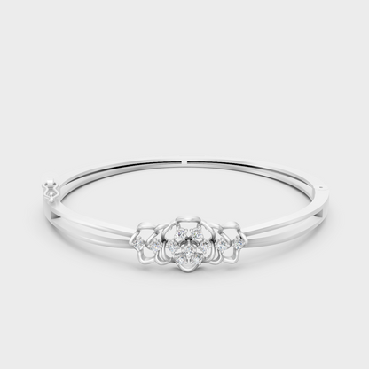 Platinum 950 Round Diamond Oval Bracelet 0.32 Ct Lab Grown Ethical Luxury