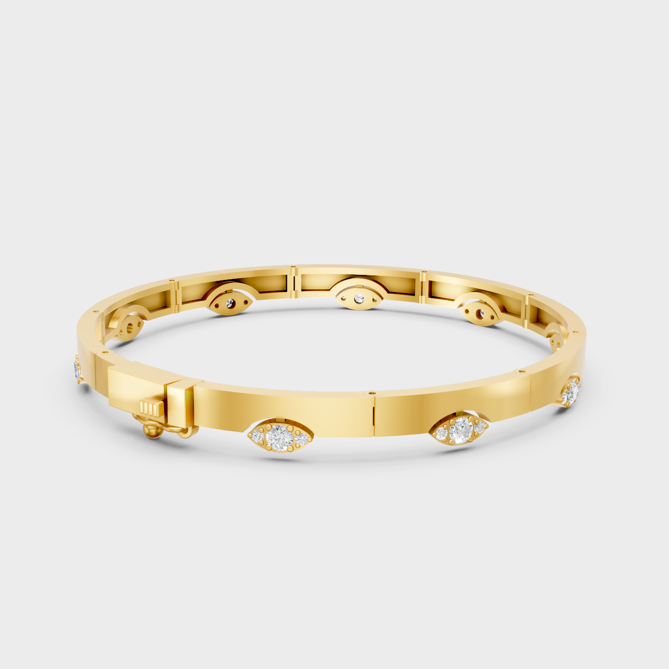 Yellow Gold Lab Grown Round Diamond Bracelet 0.62 Ct Premium Jewelry