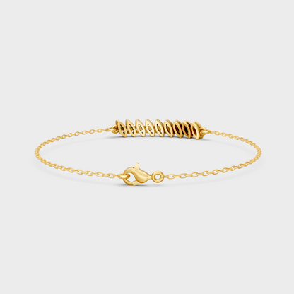 9K 14K 18K Yellow Gold Round Diamond Bracelet 0.22 Ct Lab Created Minimal Luxury