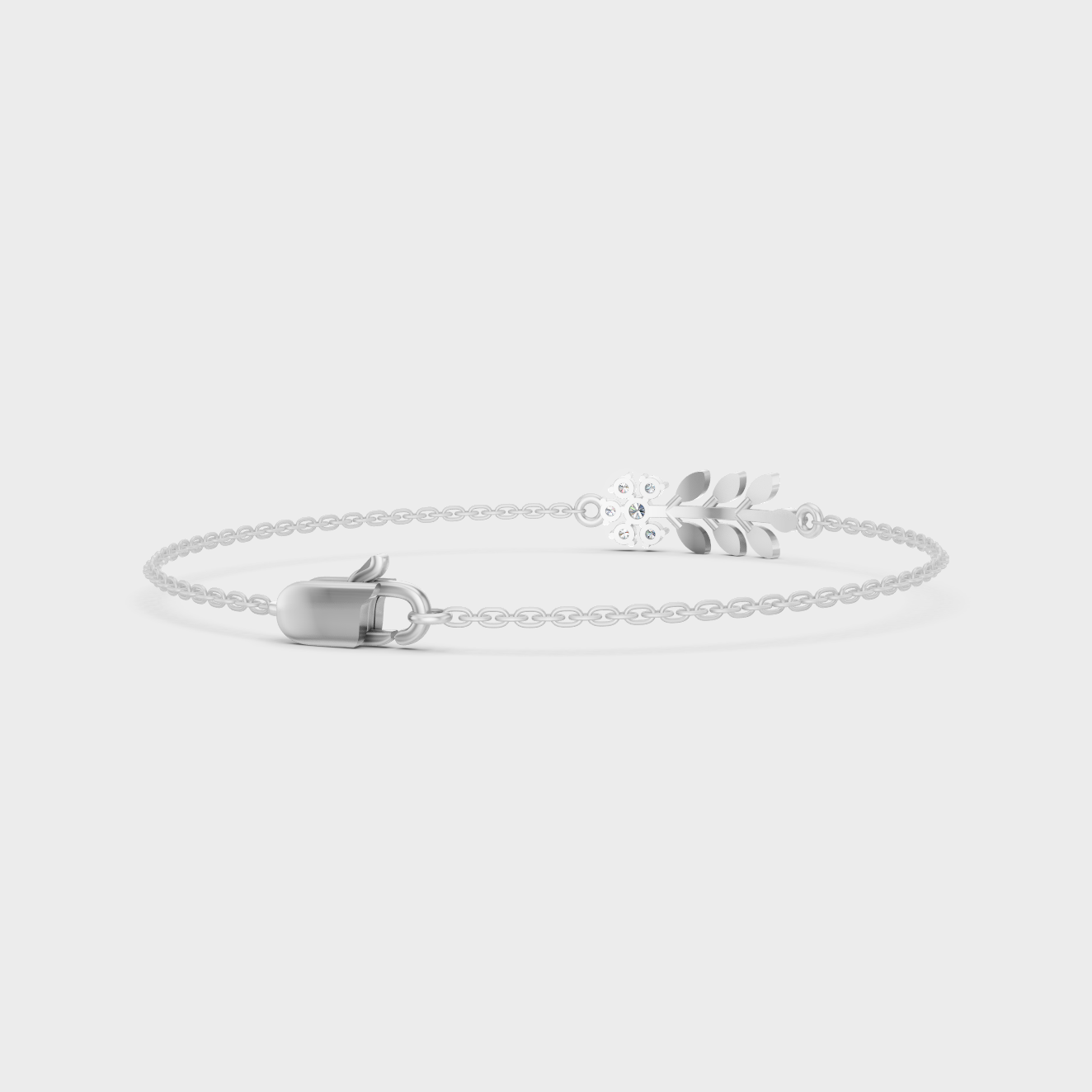 Platinum Diamond Bracelet Round Cut 0.12 Ct Ethical Modern Jewelry