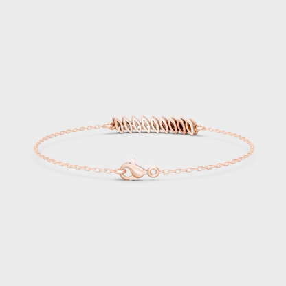 Rose Gold Round Diamond Bracelet 0.22 Ct Everyday Elegant Jewelry