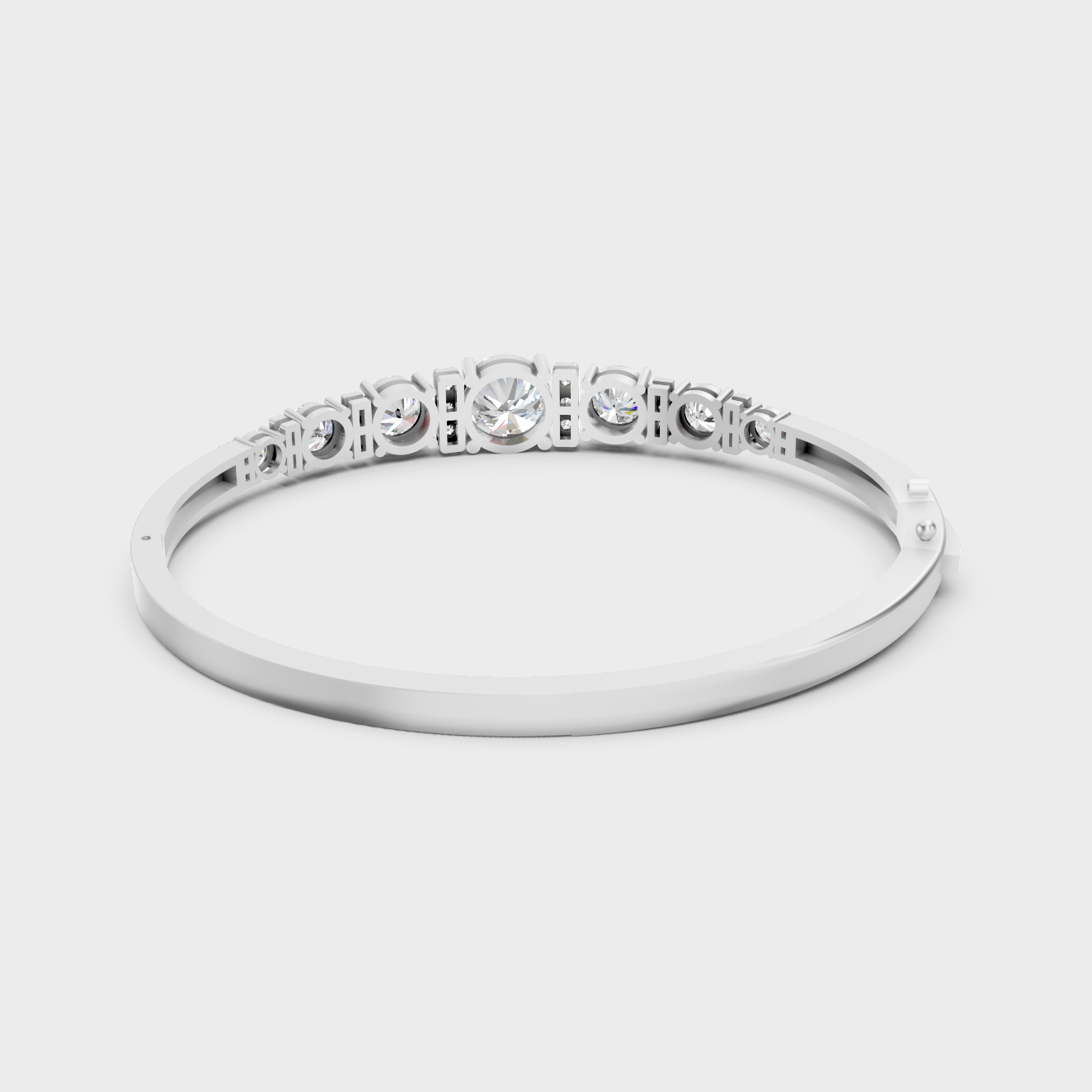 White Gold Round Diamond Oval Bracelet 5.15 Ct Lab Grown Premium Fine Jewelry