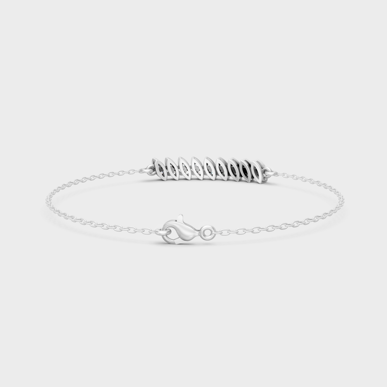 Platinum 950 Round Diamond Bracelet 0.22 Ct Refined Luxury Design