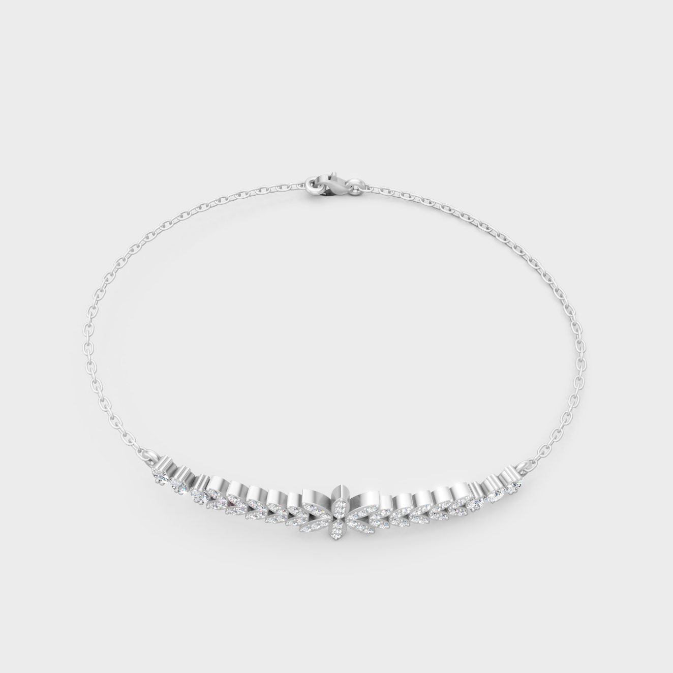 White Gold Classic Round Diamond Bracelet 0.43 Ct Certified Jewelry