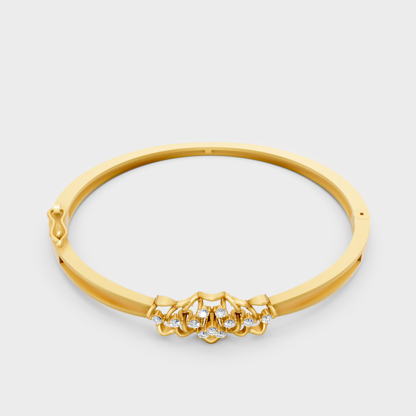 9K 14K 18K Yellow Gold Round Diamond Oval Bracelet 0.32 Ct Lab Grown Fine Jewelry