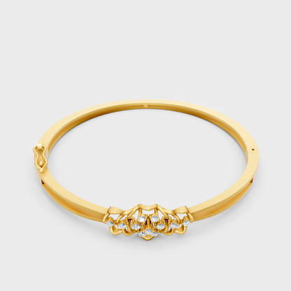 9K 14K 18K Yellow Gold Round Diamond Oval Bracelet 0.32 Ct Lab Grown Fine Jewelry