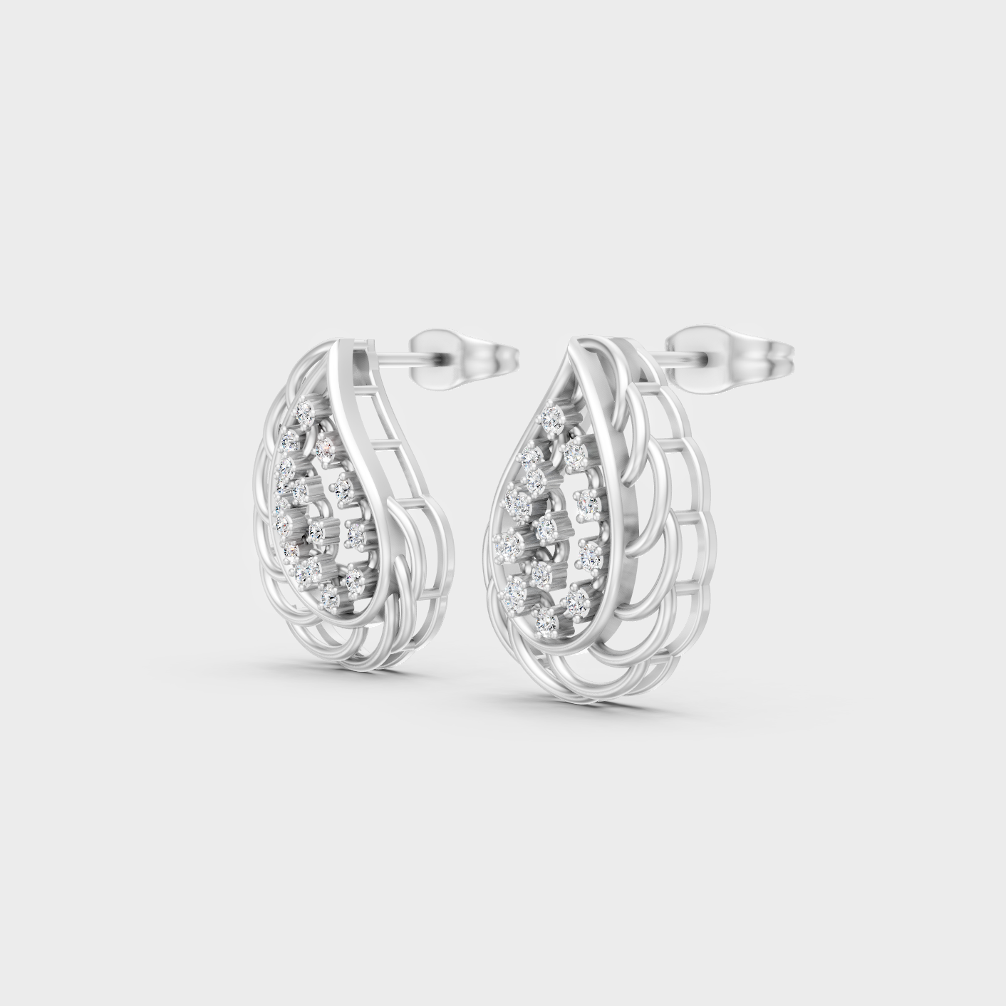 Platinum Round Diamond Stud Earrings 0.28 Ct Premium Lab Grown Jewelry